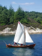 faering sailing in fjord