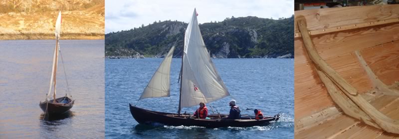 Faering building, faering sailing, faering with oars